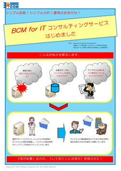 BCM for IT コンサルティングサービス P1